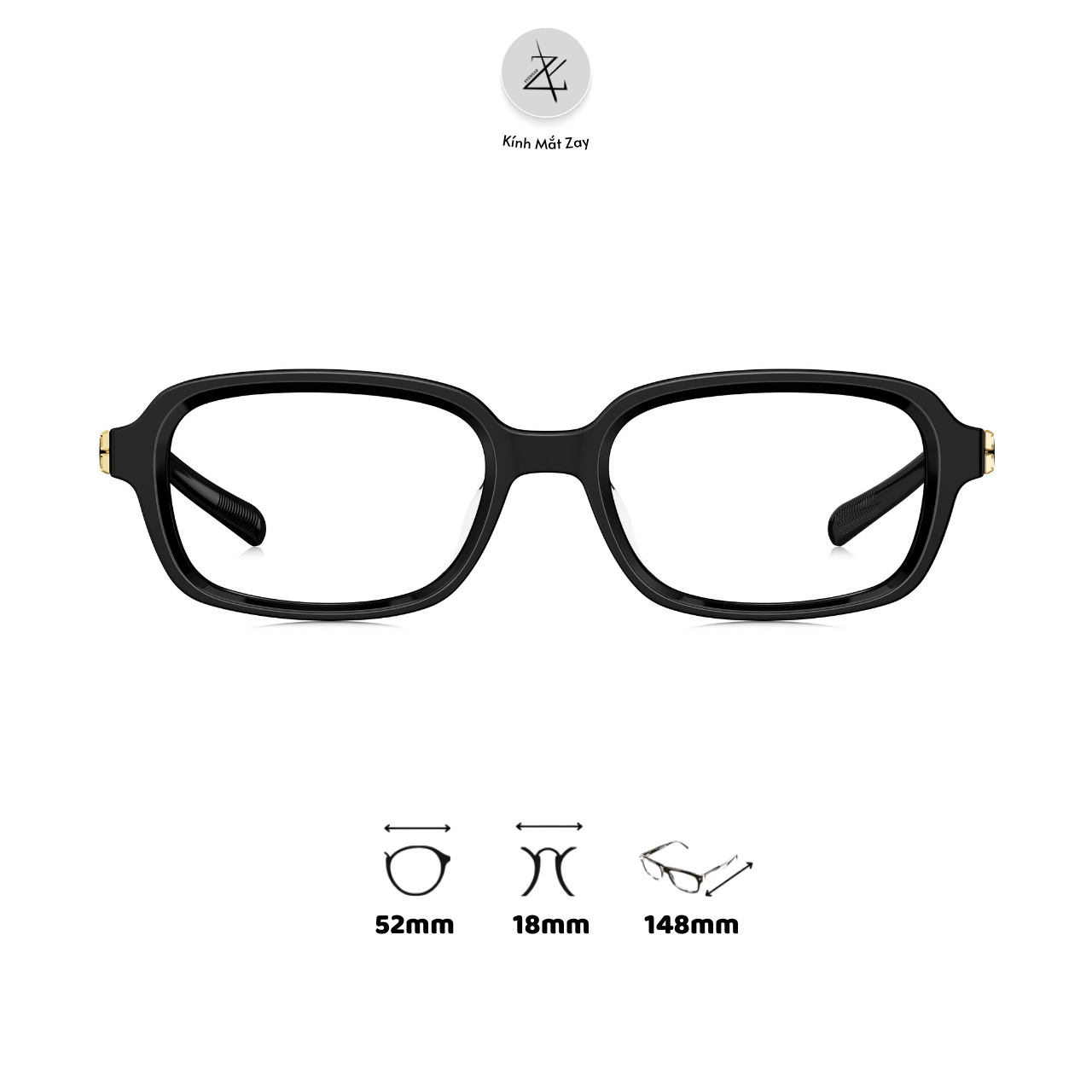  Gọng kính Bolon BJ3221 dáng chữ nhật nhựa acetate chính hãng fullbox 