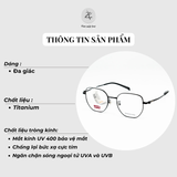  Gọng kính LEVI'S LV 7138/F dáng đa giác Titanium fullbox chính hãng 