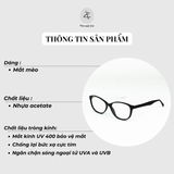  Gọng kính Zay Eyewear W1006 dáng mắt mèo nhựa acetate phong cách Hàn Quốc 
