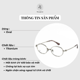  Gọng kính Zay Eyewear Vivienne Westwood V8002T dáng oval Titanium phong cách Hàn Quốc 