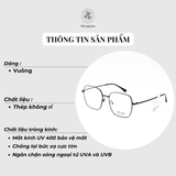  Gọng kính Velocity VL23393 dáng vuông thép không gỉ chính hãng fullbox 