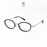 Gọng kính CRV 5505 dáng oval nhựa TR90 + Tianium dẻo chính hãng