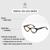  Gọng kính Prada PR06VS dáng mắt mèo nhựa acetate cao cấp fullbox 