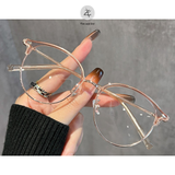  Gọng kính Zay Eyewear 18243 dáng tròn nửa khung phong cách hàn quốc 