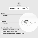  Gọng kính New Balance Elock NBL05365X dáng đa giác kim loại chính hãng fullbox 