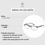  Gọng kính Parim 84017 dáng Chữ nhật Tr90 titanium fullbox chính hãng 