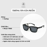 Kính mát phân cực polarized New Balance NBS08120X dáng vuông nhựa TR90 chính hãng fullbox 