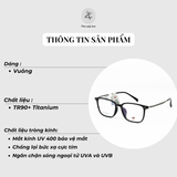  Gọng kính New Balance NBO09475Z dáng vuông nhựa & titanium chính hãng fullbox 