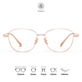 Gọng kính Zay Eyewear 33023 dáng mắt mèo titanium phong cách Hàn Quốc 