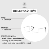  Gọng khoan không viền RayBan 0RX8781D dáng chữ nhật chính hãng fullbox 