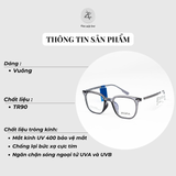  Gọng kính Ziozia KHHSIT7025 dáng Vuông Nhựa acetate fullbox chính hãng 