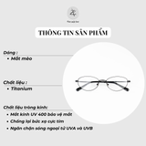 Gọng kính Zay Eyewear 98695 dáng mắt mèo titanium phong cách thời trang cao cấp