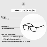  Gọng kính Chrome Hearts Cornhaulass-a dáng vuông nhựa acetate cao cấp fullbox 