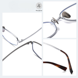  Gọng kính Zay Eyewear B-7000 dáng lục giác titanium cách thời trang cao cấp 