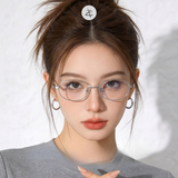  Gọng kính Zay Eyewear 93805 dáng oval titanium phong cách Hàn Quốc 