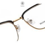  Gọng kính Zay Eyewear 95052 dáng vuông nửa khung Titanium phong cách Hàn Quốc 