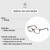  Gọng kính Zay Eyewear M1000 dáng vuông nhựa acetate phong cách Hàn Quốc 