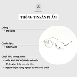Gọng kính MAZ PLANCK 8620 dáng đa giác titanium chính hãng