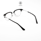 Gọng kính nửa khung Chrome Hearts Vertical Smile II dáng vuông titanium cao cấp fullbox 