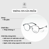  Gọng kính Velocity VL23297 dáng lục giác thép không gỉ chính hãng fullbox 