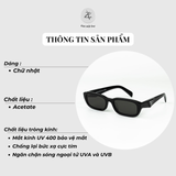  Kính mát Prada PRB06S dáng chữ nhật nhựa acetate cao cấp fullbox 