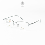 Gọng kính xẻ cước nửa khung Dox 8806 dáng chữ nhật Titanium chính hãng