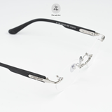  Gọng khoan không viền Chrome Hearts CH8131 dáng tròn titanium cao cấp full box 