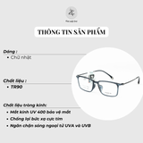  Gọng kính Parim 85106 dáng vuông nhựa TR90 dẻo fullbox chính hãng 
