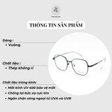  Gọng kính Velocity VL27119 dáng vuông thép không gỉ chính hãng fullbox 