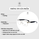 Gọng kính Versace 1306 dáng vuông chính hãng fullbox