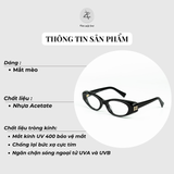  Gọng kính Miu Miu MU03ZV dáng mắt mèo nhựa acetate cao cấp 