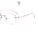  Gọng khoan không viền 9029 dáng vuông titanium cao cấp 