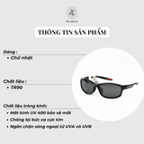  Kính mát phân cực polarized New Balance NB08139X dáng vuông nhựa TR90 dẻo chính hãng fullbox 