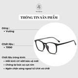  Gọng kính Zay Eyewear A5011 dáng vuông nhựa TR90 phong cách hàn quốc 