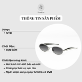  Kính mát Bottega Venenta BV1386S dáng oval hợp kim cao cấp 