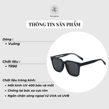  Kính mát 58300 dáng vuông nhựa TR90 dẻo Hàn Quốc 