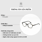  Gọng kính Zay Eyewear Kaki dáng đa giác nhựa acetate phong cách Hàn Quốc 