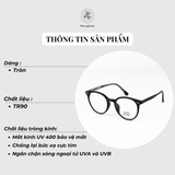  Gọng kính Gaozi TR3008 dáng tròn nhựa TR90 fullbox chính hãng 