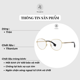Gọng kính Versace 1279 dáng tròn chính hãng fullbox