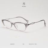  Gọng kính Zay Eyewear G6025 dáng mắt mèo TR90 phong cách Hàn Quốc 