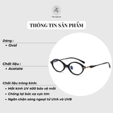  Gọng kính Zay Eyewear ARLT 6060 dáng oval nhựa acetate hàn quốc 