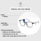  Gọng kính Ziozia KKXSIT5012 dáng vuông nhựa acetate fullbox chính hãng 