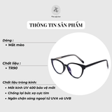 Gọng kính Zay Eyewear 9238 dáng mắt mèo nhựa TR90 phong cách hàn quốc 