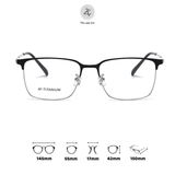  Gọng kính Zay Eyewear 98610 dáng vuông nửa khung Titanium phong cách Hàn Quốc 