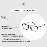  Gọng kính Parim 82443 dáng Vuông Tr90 titanium fullbox chính hãng 