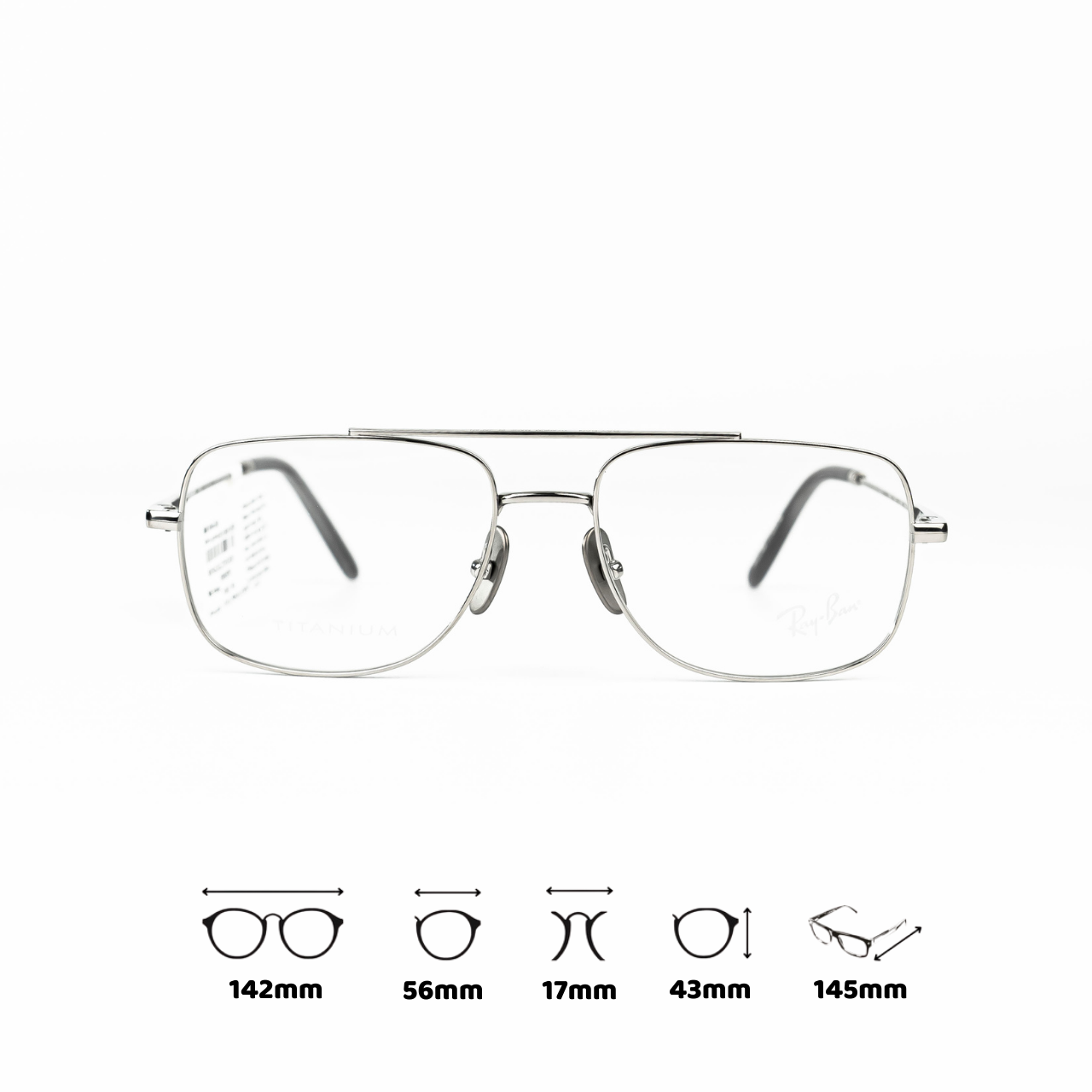  Gọng kính RayBan William 0RX8797 dáng phi công titanium chính hãng fullbox 