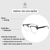  Gọng kính Zay Eyewear LY2326 dáng vuông nửa khung phong cách hàn quốc 