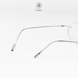  Gọng khoan không viền WT0011 dáng mắt mèo titanium dẻo cao cấp 