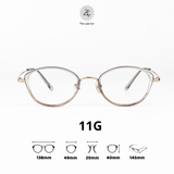 Gọng kính Zay Eyewear M6212 dáng mắt mèo titanium phong cách Hàn Quốc 