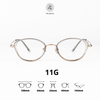  Gọng kính Zay Eyewear M6212 dáng mắt mèo titanium phong cách Hàn Quốc 